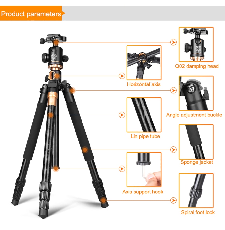 Aluminium Camera's Tripod with Quick Release