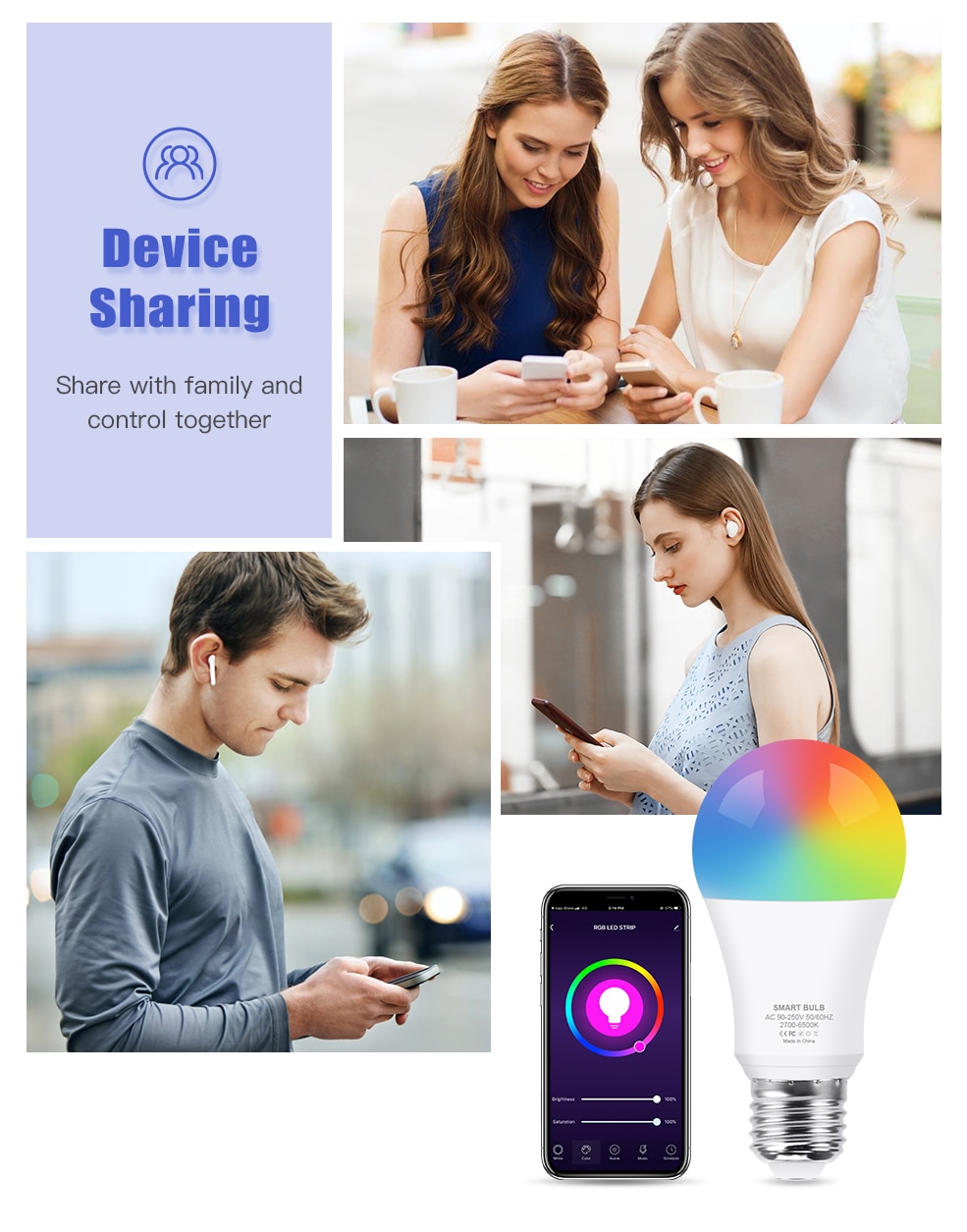 12W / 15W Wi-Fi Smart Light Bulb