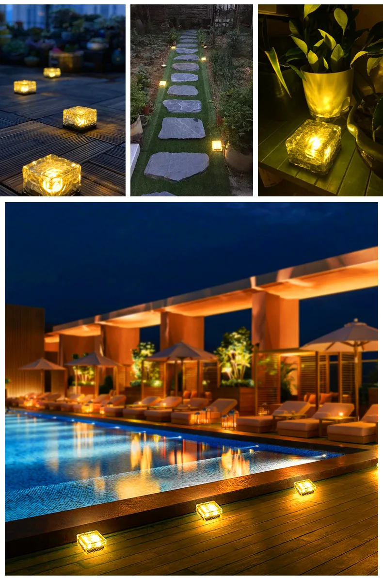 LED Solar Garden Light Brick