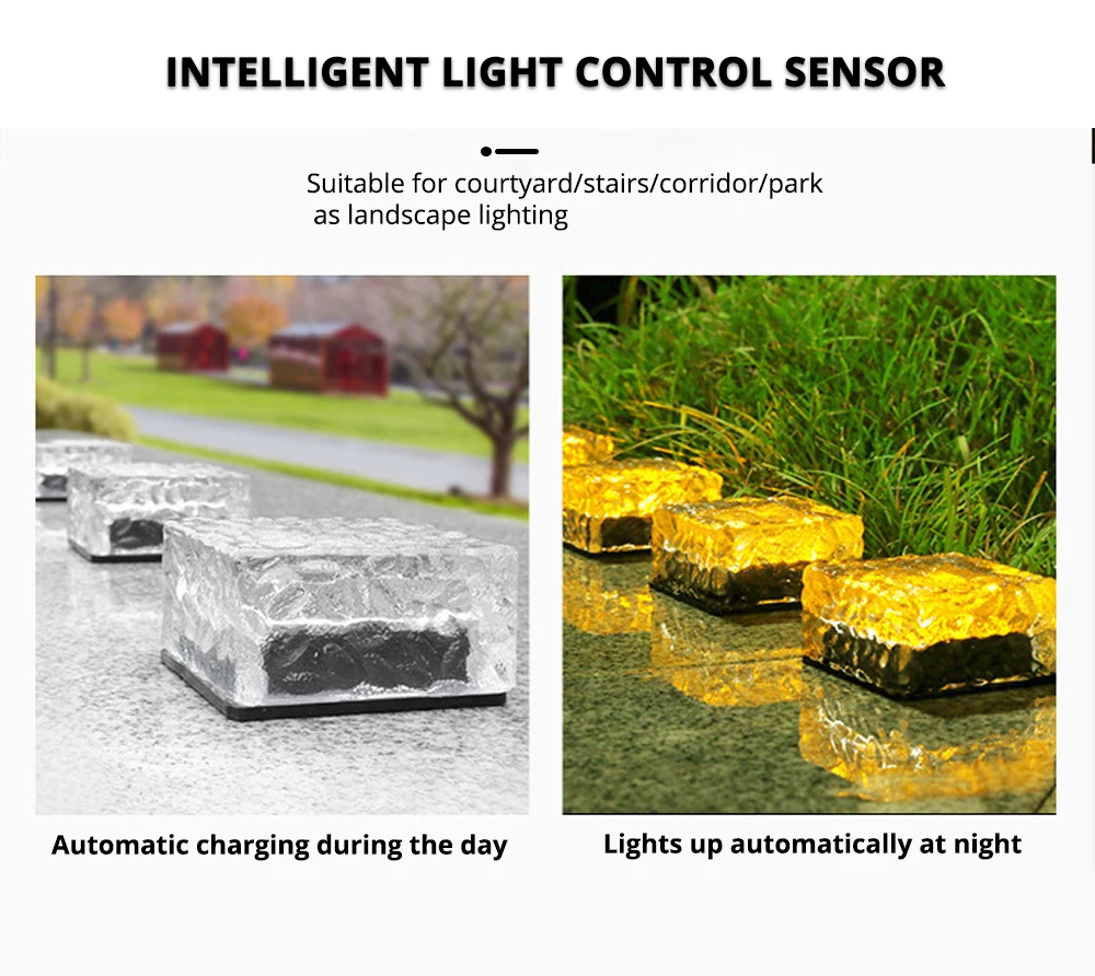 LED Solar Garden Light Brick