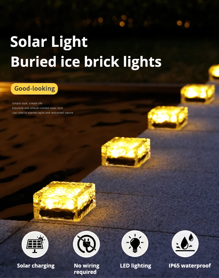 LED Solar Garden Light Brick