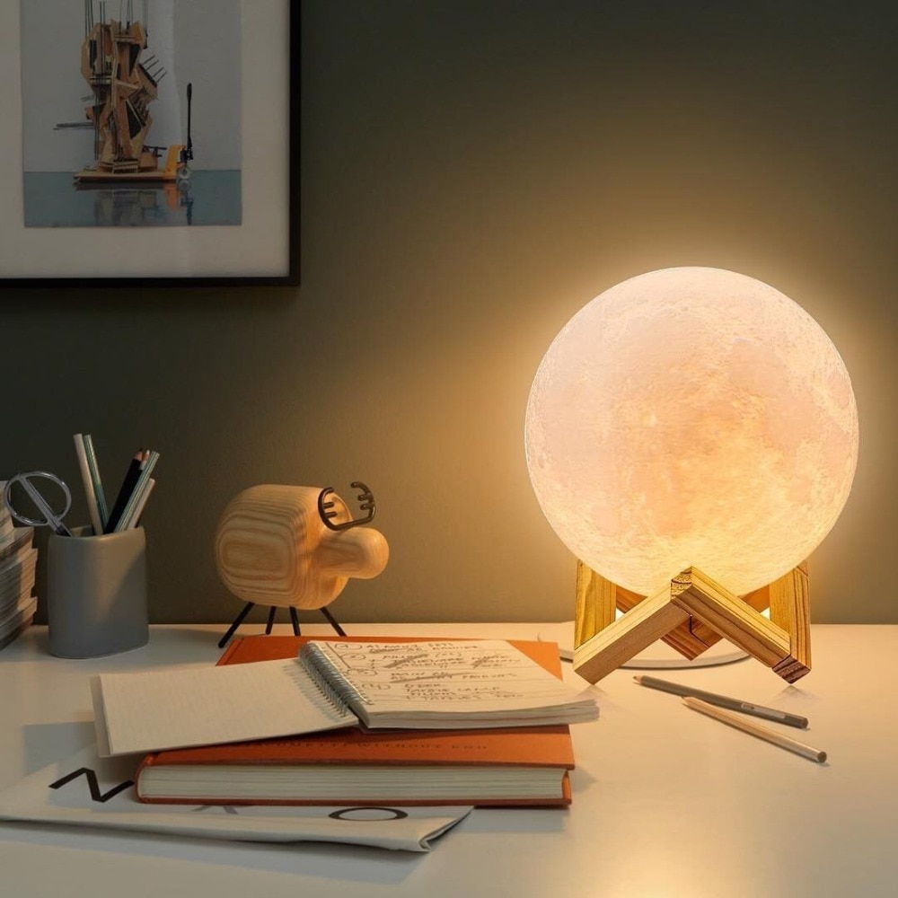 3D Rechargeable Moon Shaped Night Lights