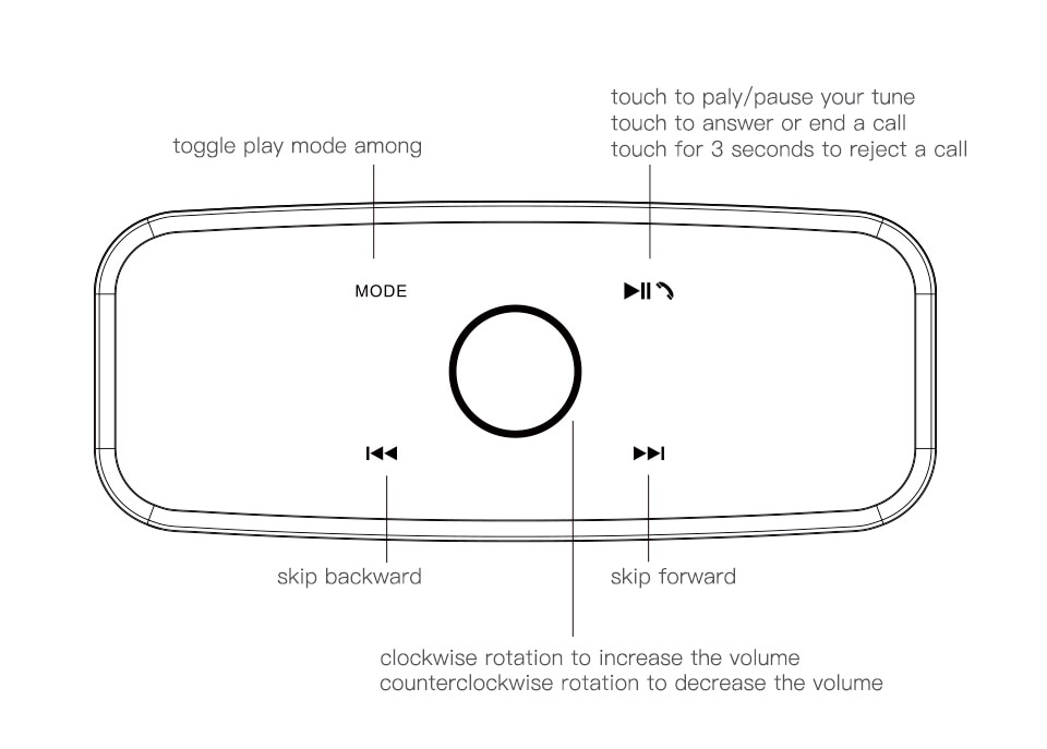 Wireless Touch Control Bluetooth Speaker